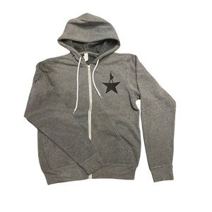 Original HAMILTON Gray Zip Up Hoodie - 2016 Broadway Production